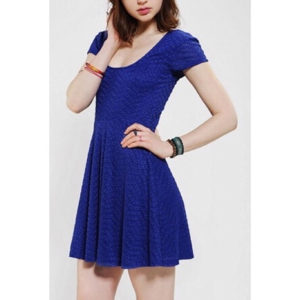 UO Daisy Textured Skater Dress